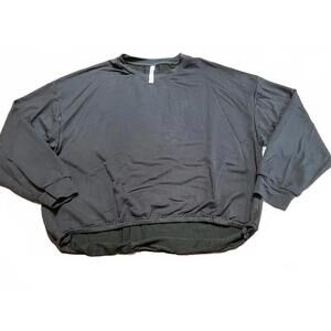 Fabletics Black Cropped Sweatshirt Medium